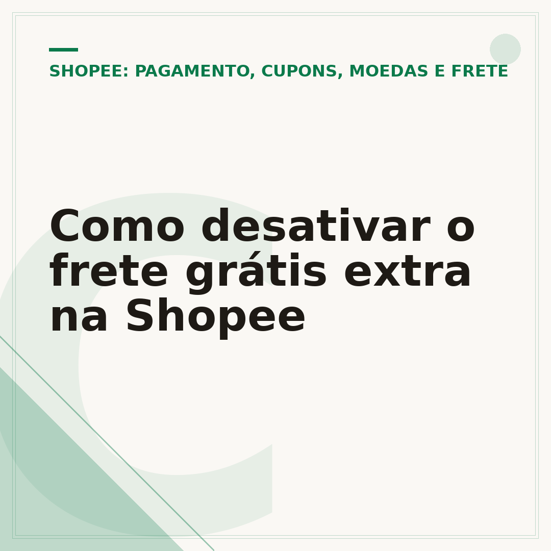 Como desativar o frete grátis extra na Shopee
