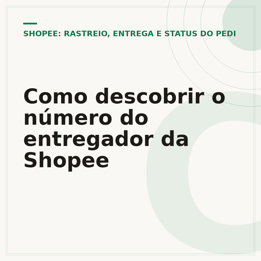 Como descobrir o número do entregador da Shopee