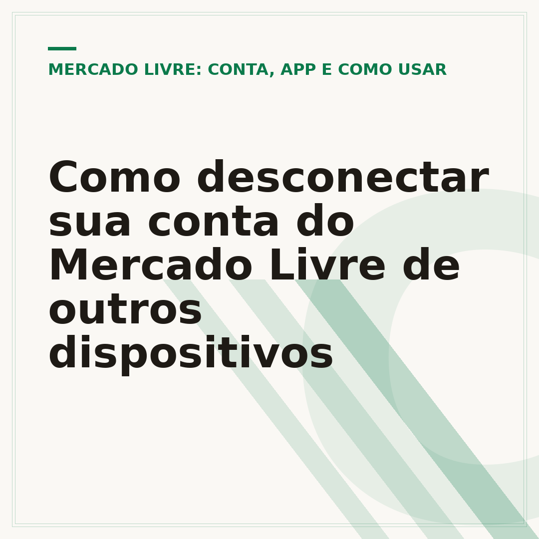 Como desconectar sua conta do Mercado Livre de outros dispositivos