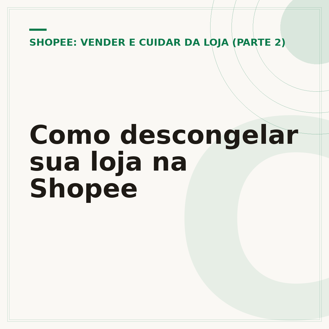 Como descongelar sua loja na Shopee