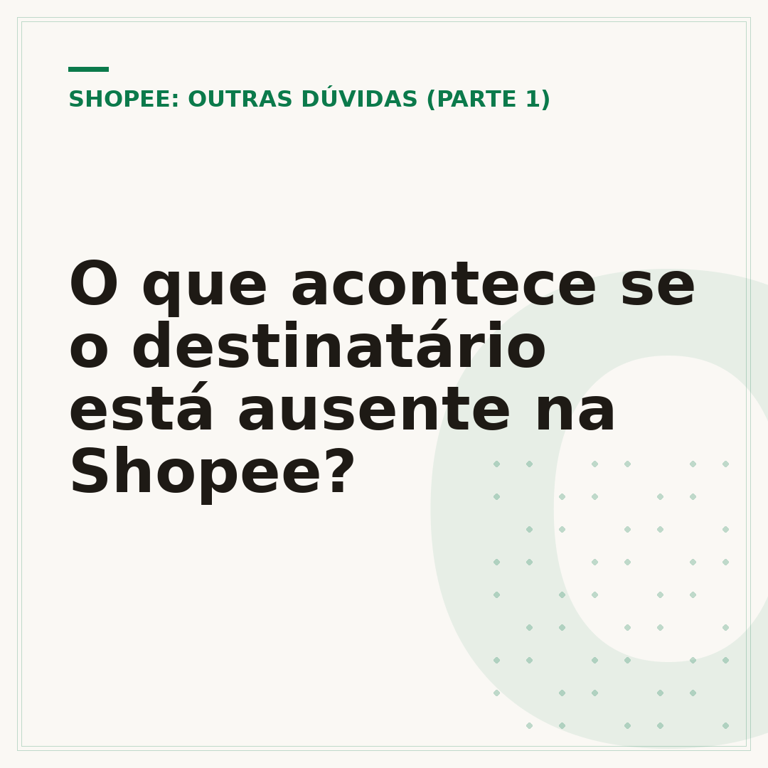 O que acontece se o destinatário está ausente na Shopee?