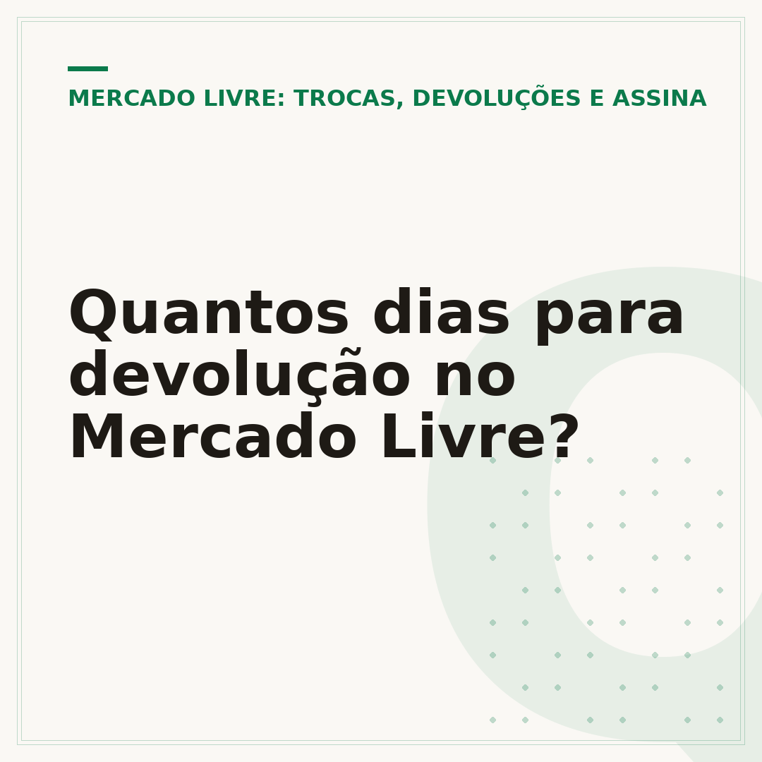 Quantos dias para devolução no Mercado Livre?