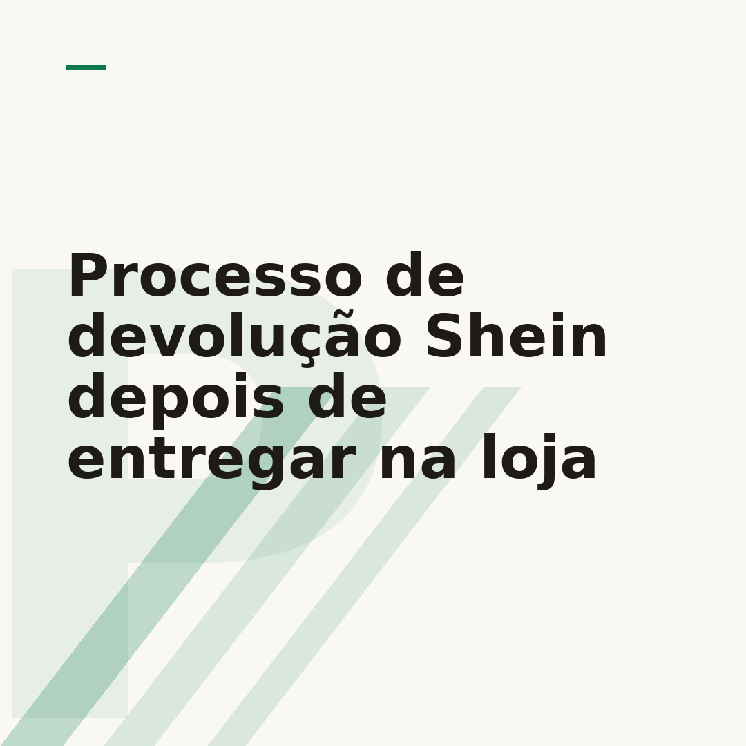 Processo de devolução Shein depois de entregar na loja