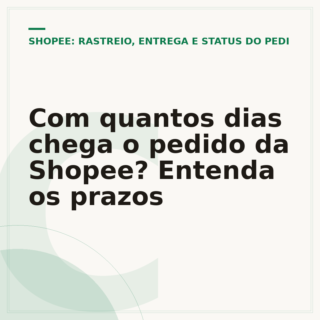 Com quantos dias chega o pedido da Shopee? Entenda os prazos