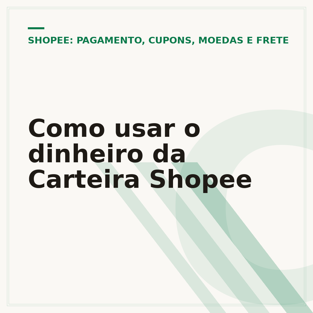 Como usar o dinheiro da Carteira Shopee