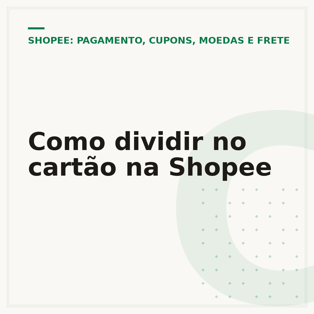 Como dividir no cartão na Shopee