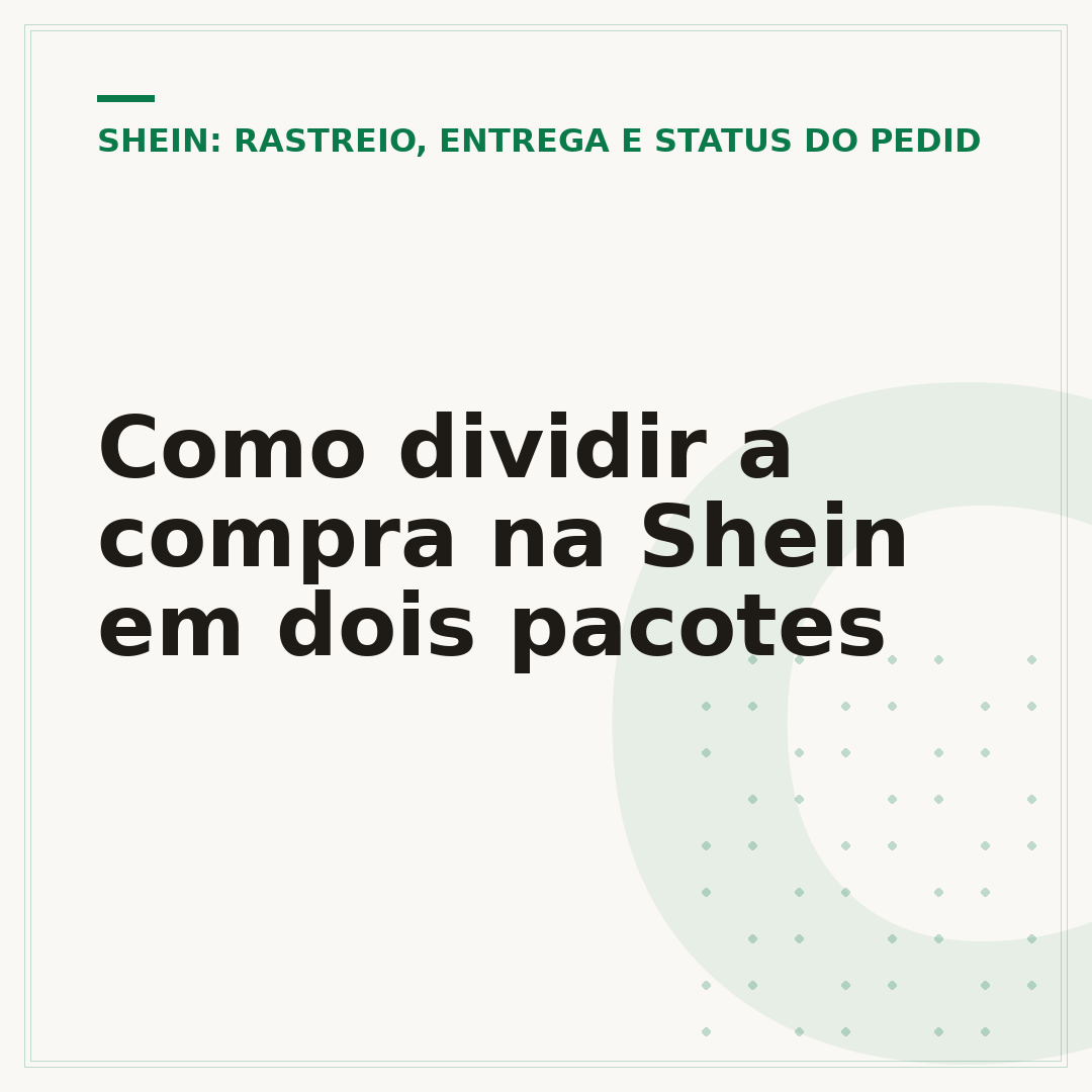 Como dividir a compra na Shein em dois pacotes