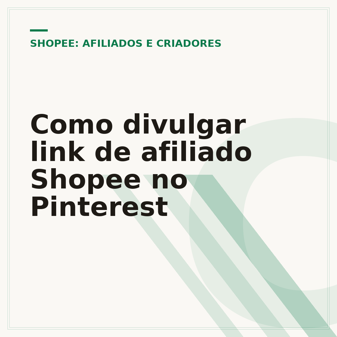Como divulgar link de afiliado Shopee no Pinterest