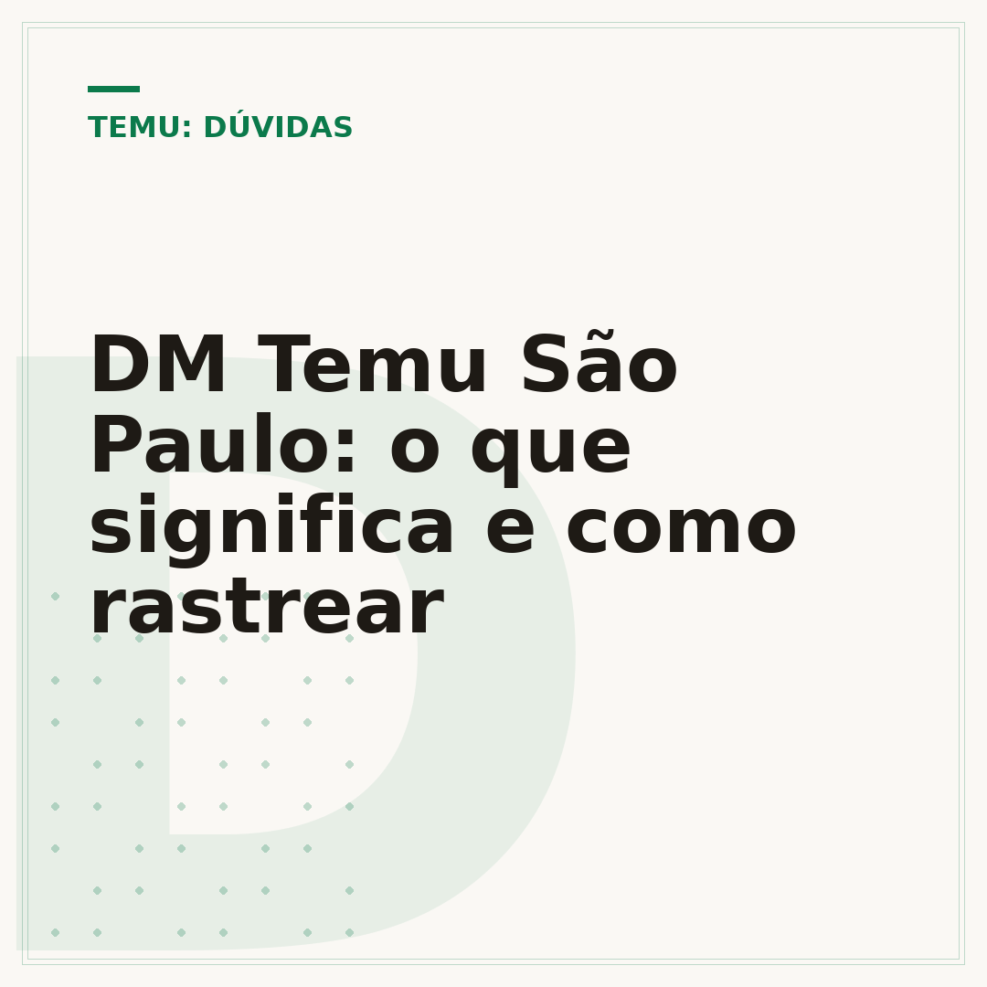 DM Temu São Paulo: o que significa e como rastrear
