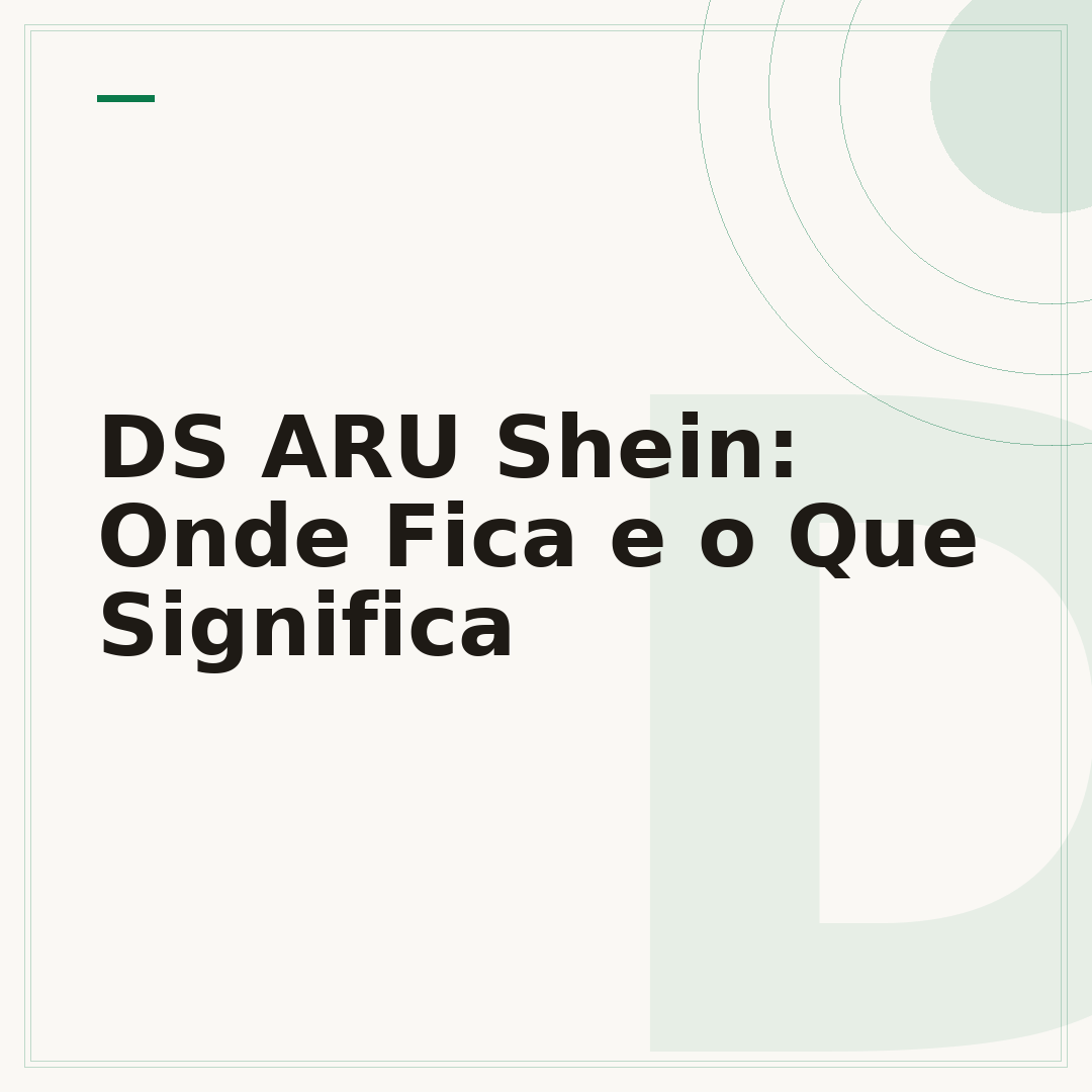 DS ARU Shein: Onde Fica e o Que Significa