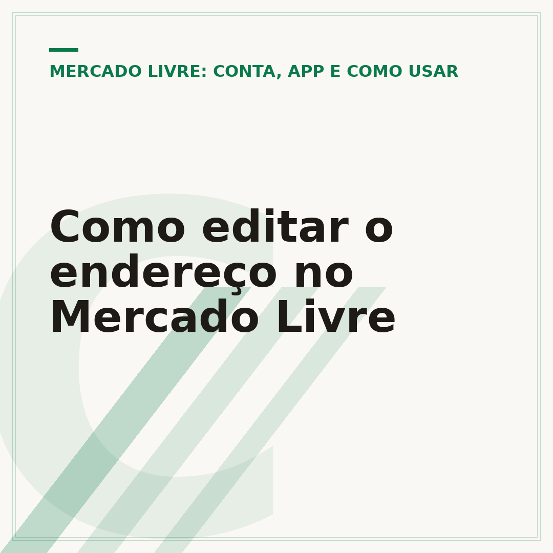 Como editar o endereço no Mercado Livre