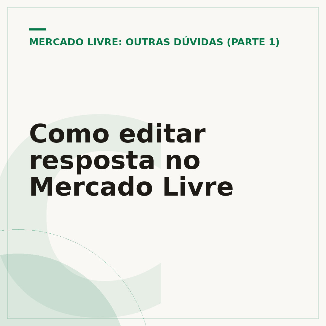 Como editar resposta no Mercado Livre