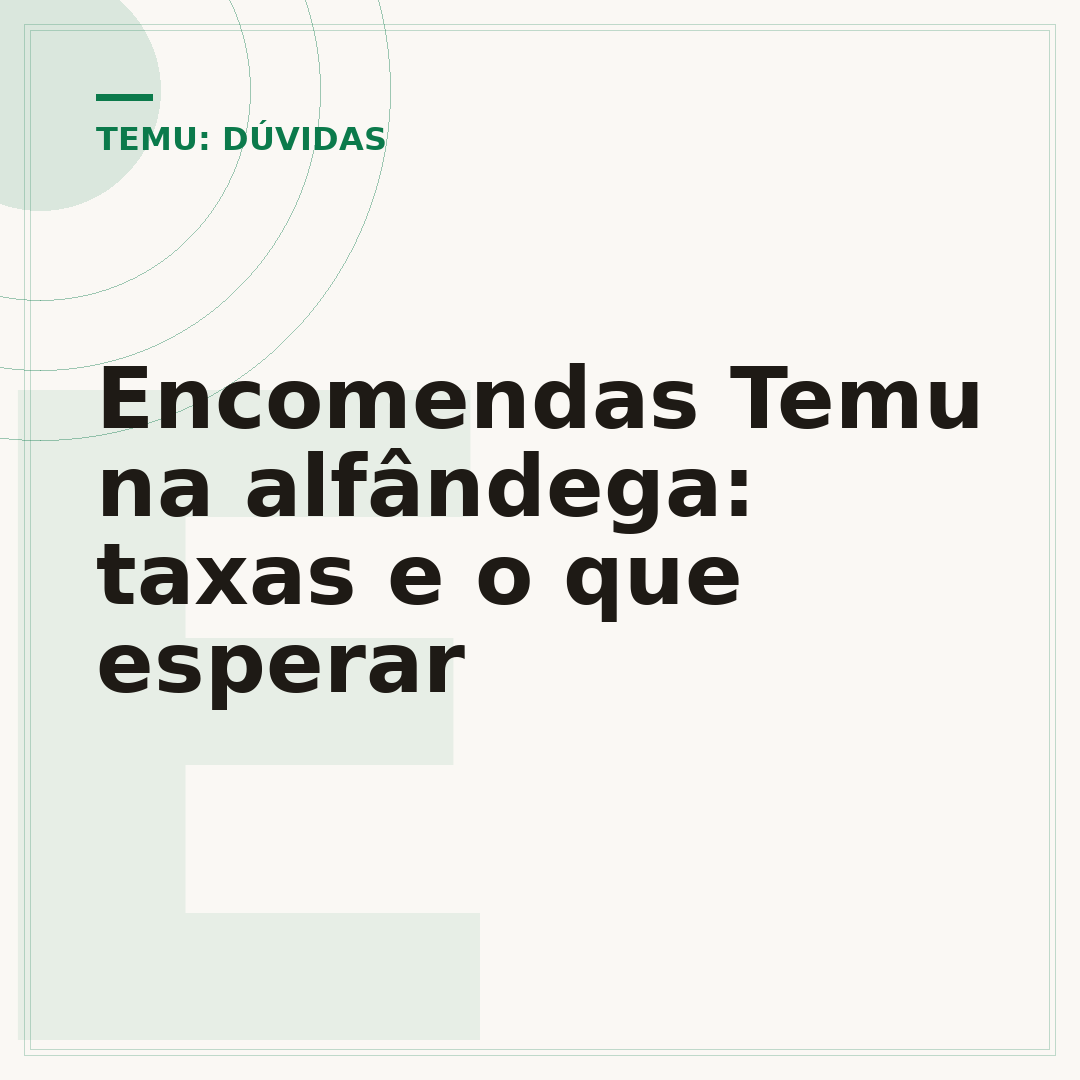 Encomendas Temu na alfândega: taxas e o que esperar