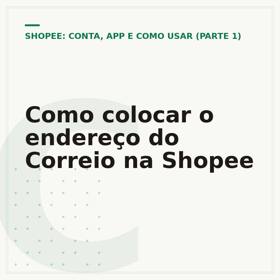 Como colocar o endereço do Correio na Shopee