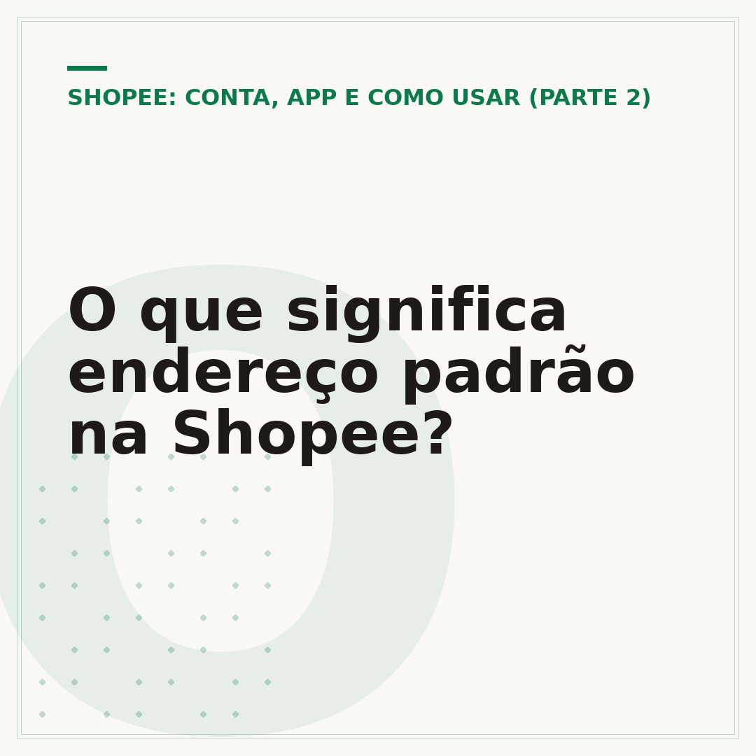 O que significa endereço padrão na Shopee?