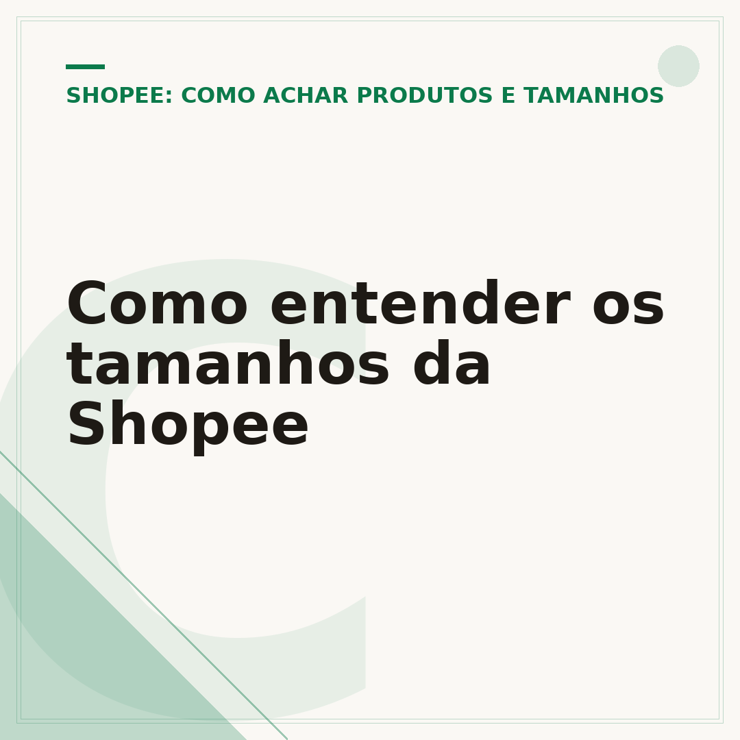Como entender os tamanhos da Shopee