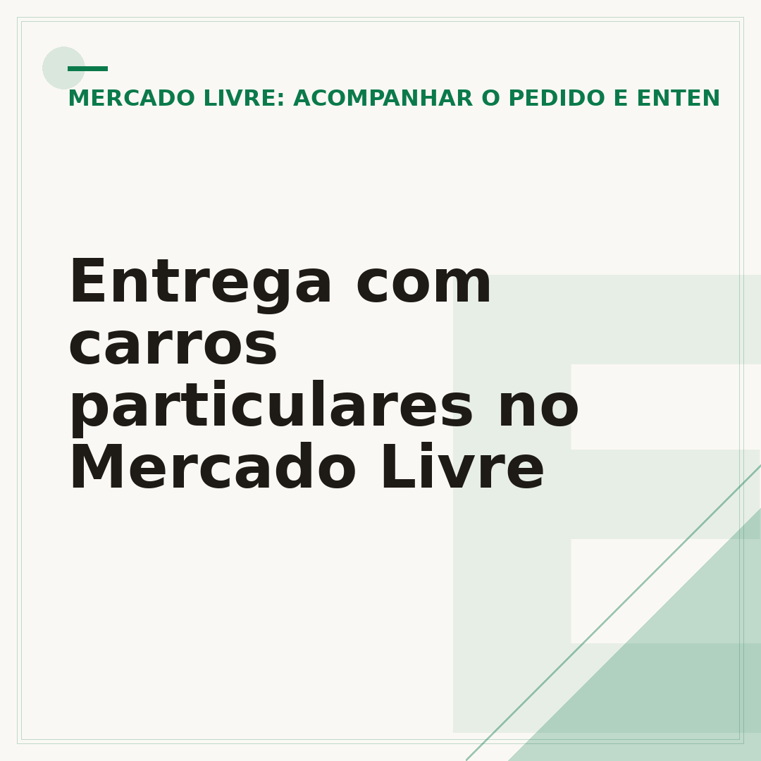 Entrega com carros particulares no Mercado Livre