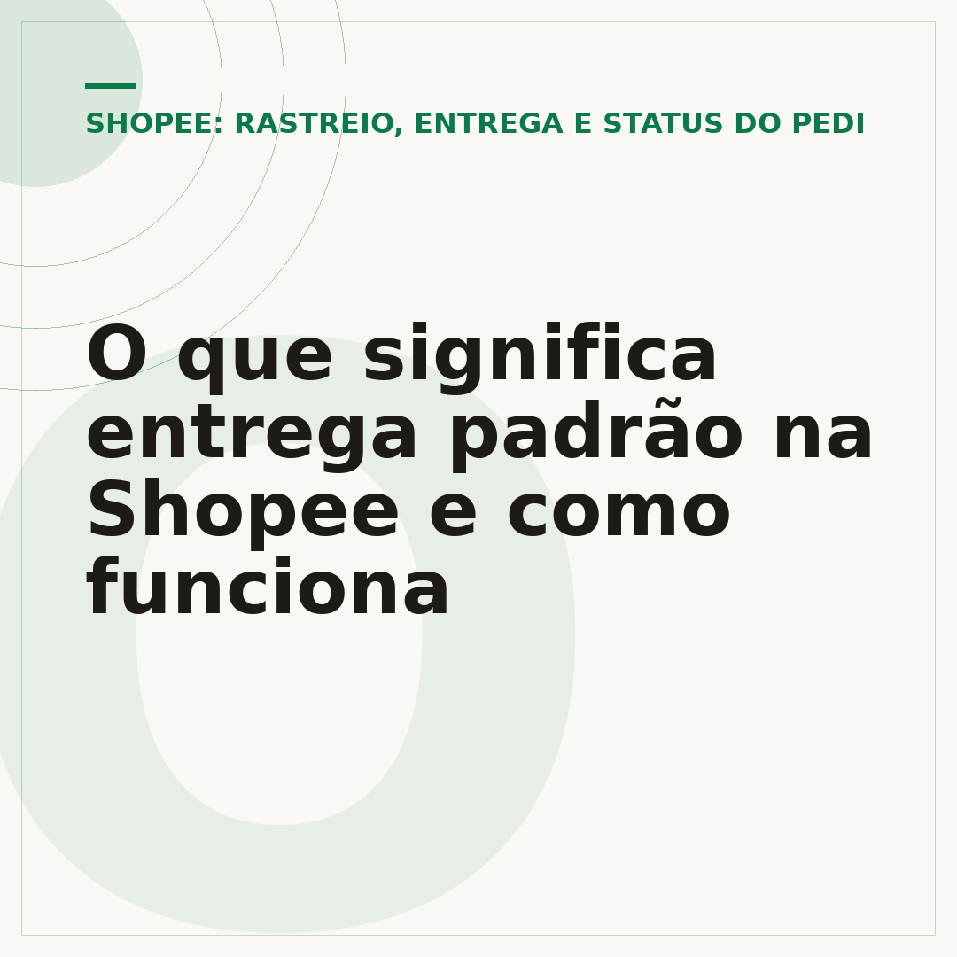 O que significa entrega padrão na Shopee e como funciona