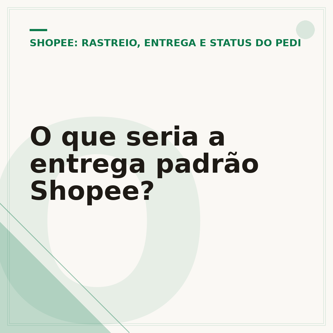 O que seria a entrega padrão Shopee?