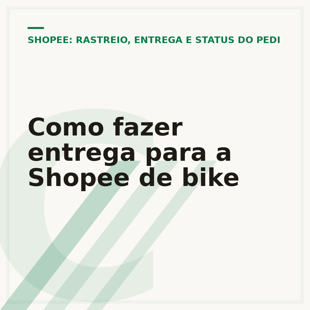 Como fazer entrega para a Shopee de bike
