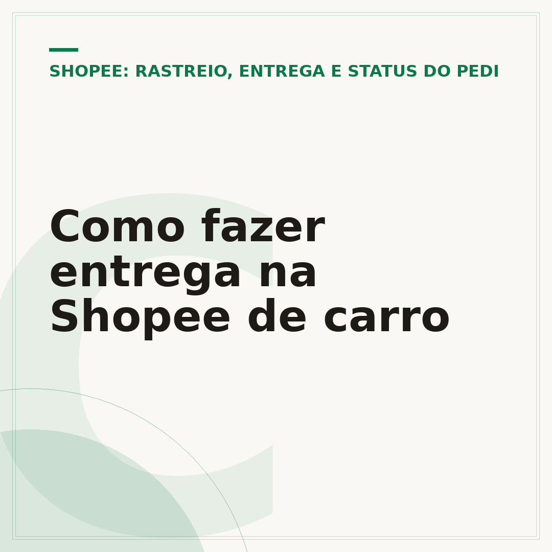 Como fazer entrega na Shopee de carro