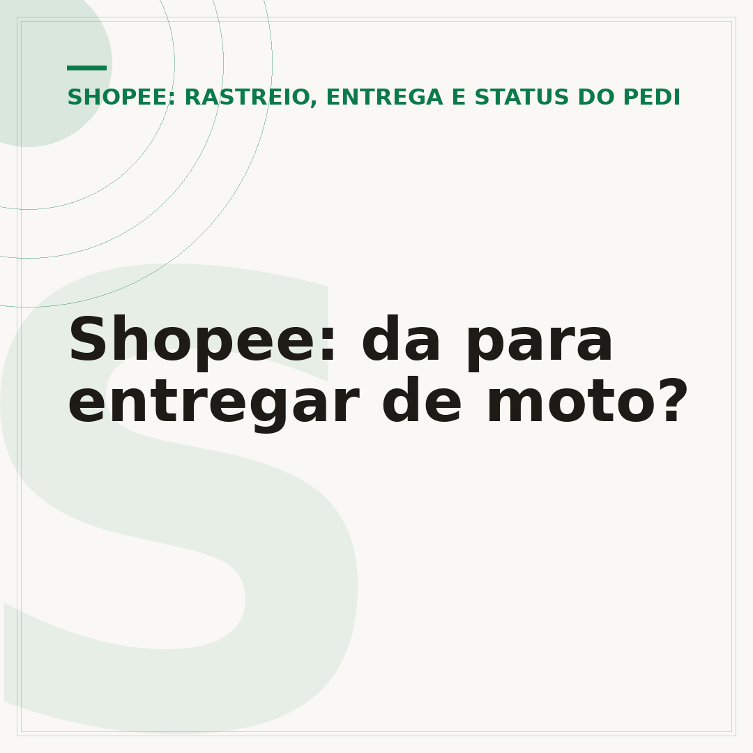Shopee: da para entregar de moto?