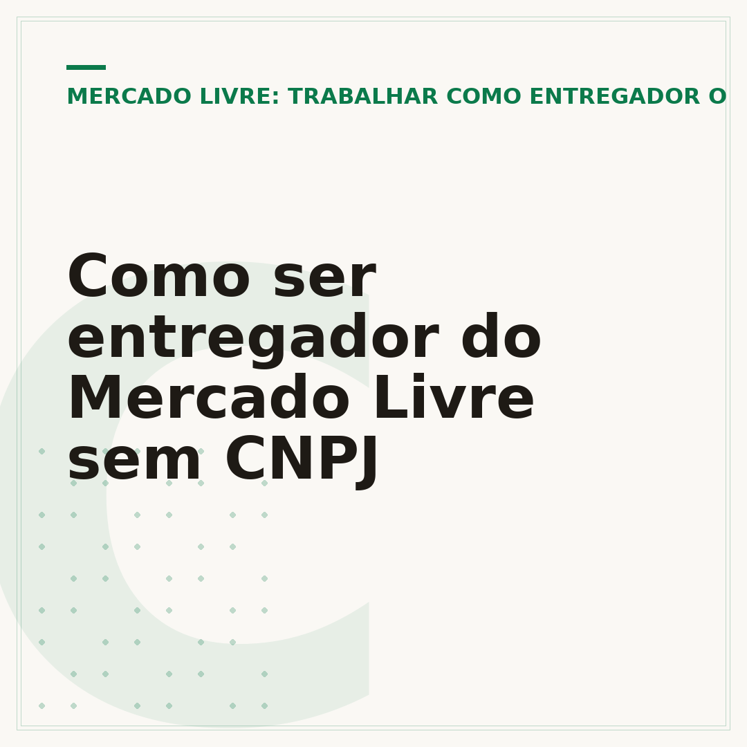 Como ser entregador do Mercado Livre sem CNPJ