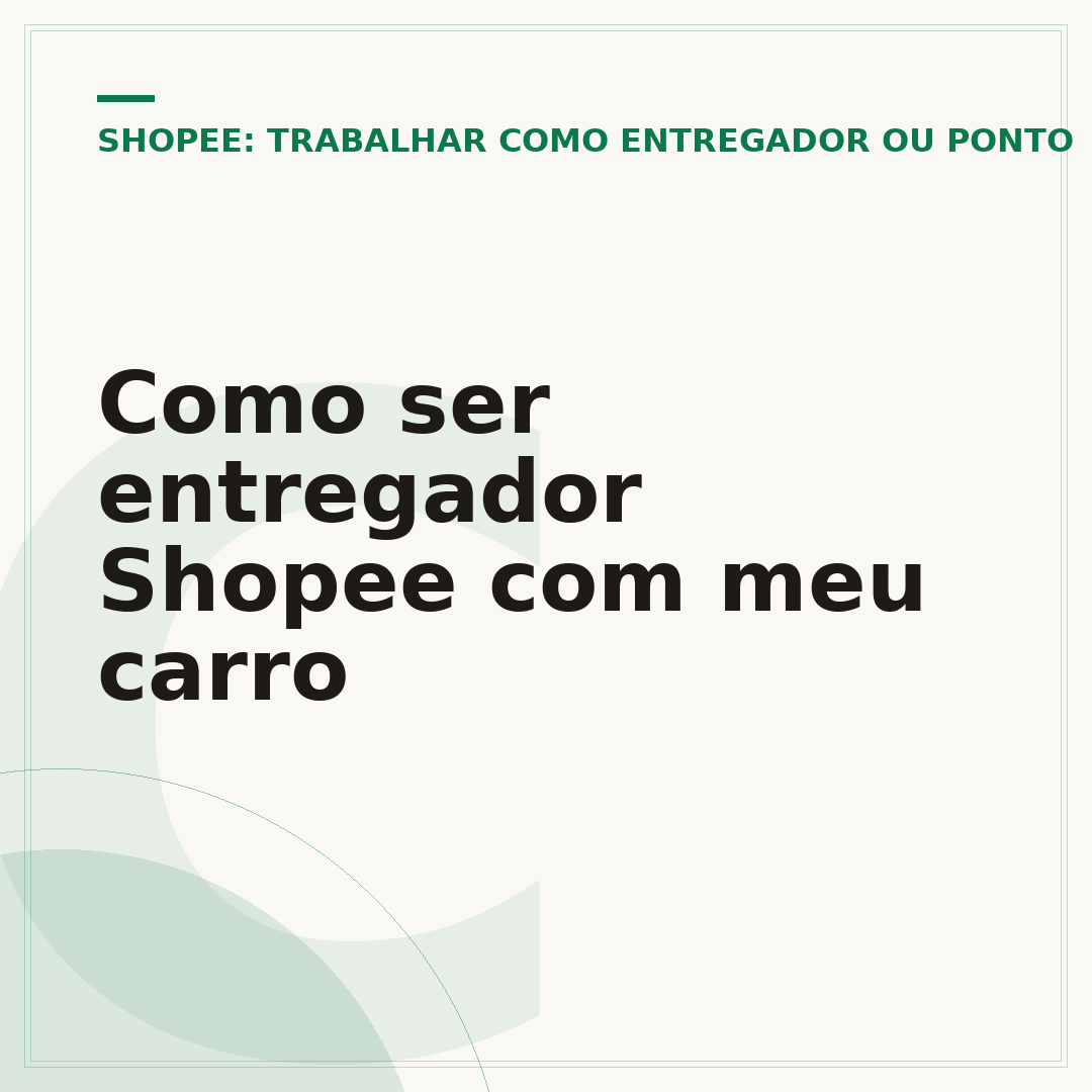 Como ser entregador Shopee com meu carro