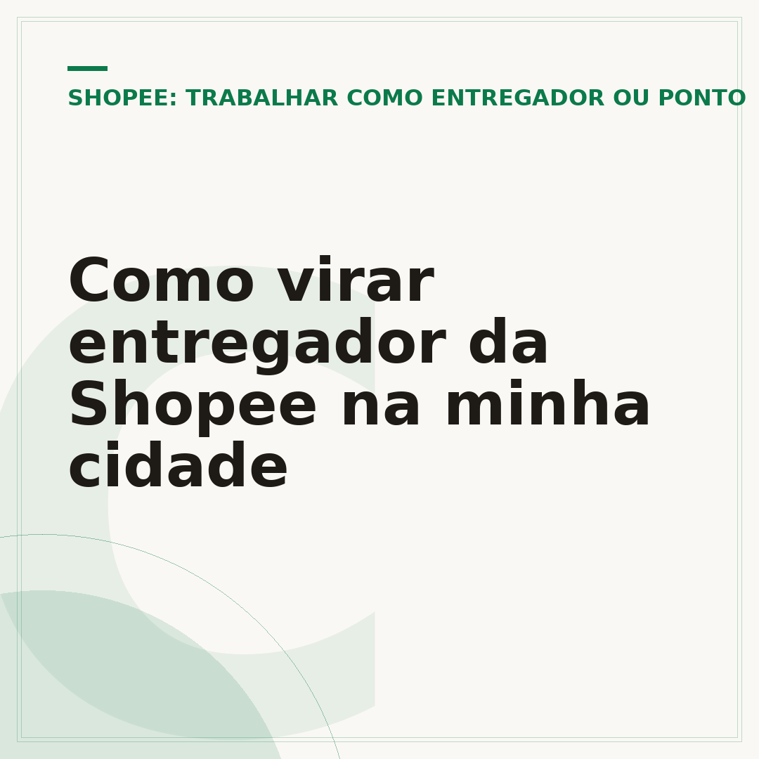 Como virar entregador da Shopee na minha cidade