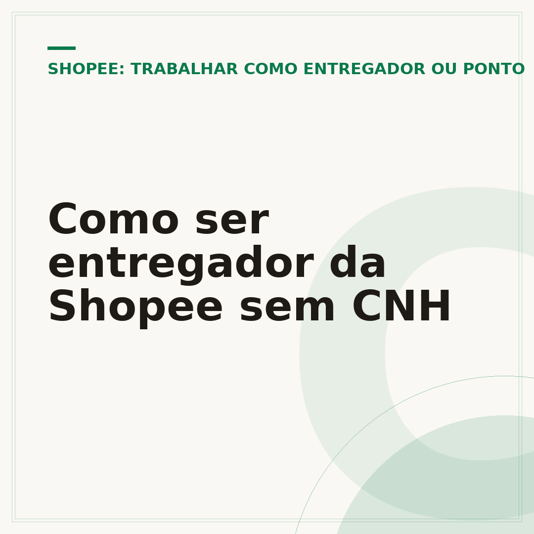 Como ser entregador da Shopee sem CNH