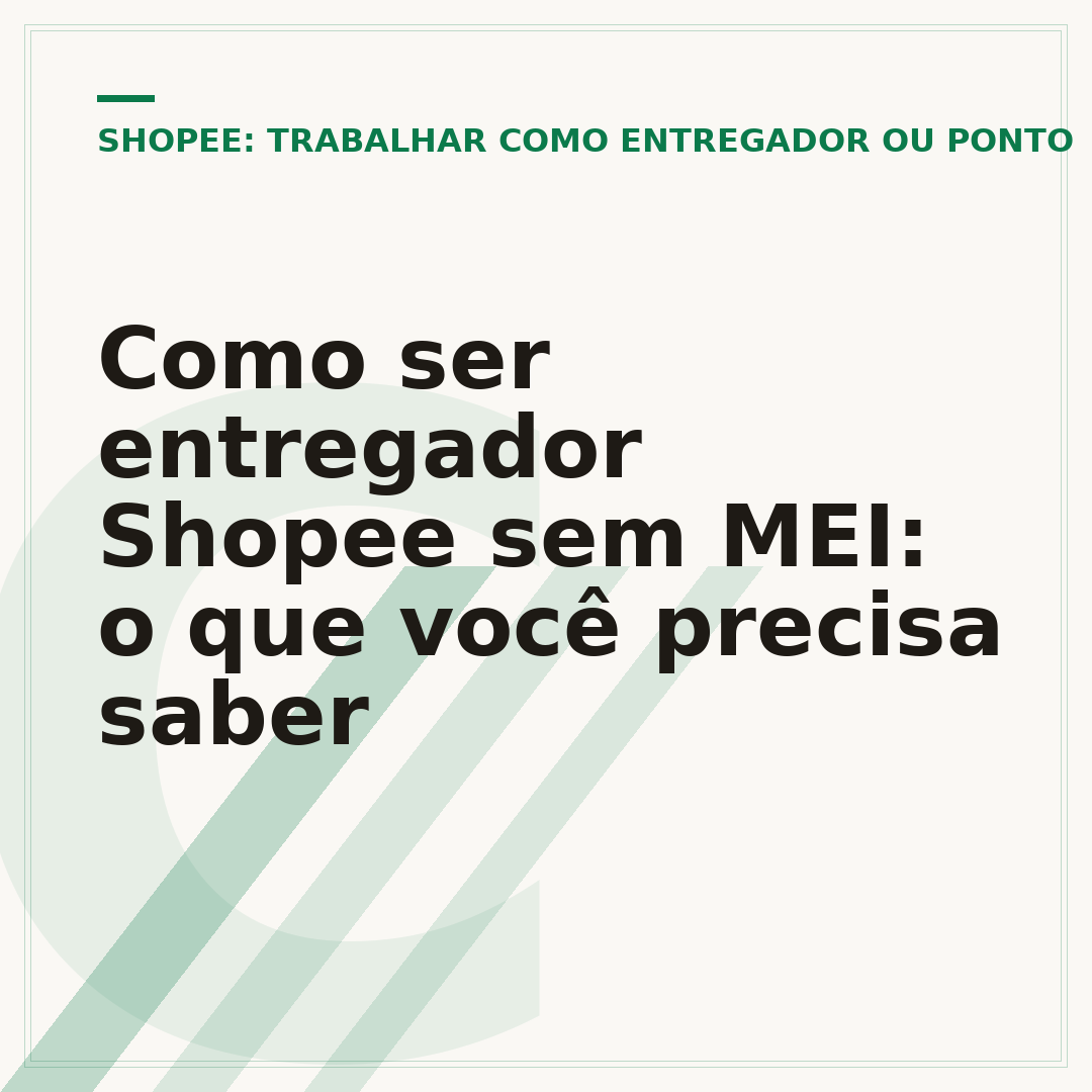 Como ser entregador Shopee sem MEI: o que você precisa saber