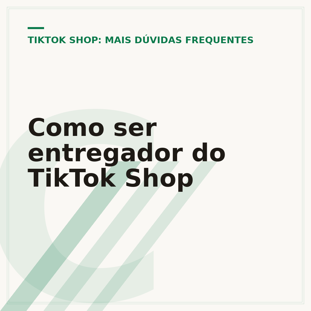 Como ser entregador do TikTok Shop