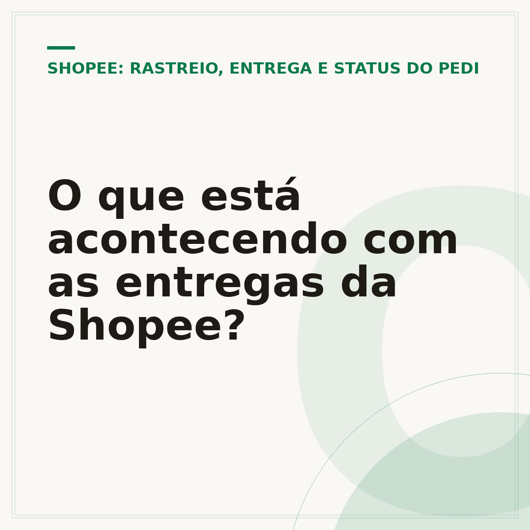 O que está acontecendo com as entregas da Shopee?