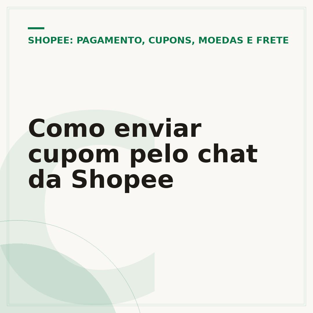 Como enviar cupom pelo chat da Shopee