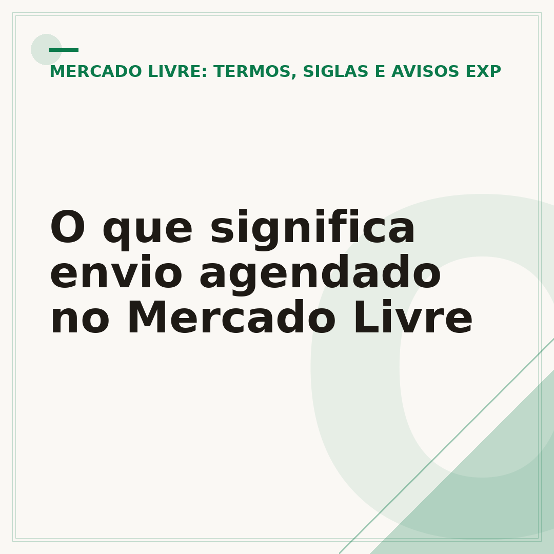 O que significa envio agendado no Mercado Livre
