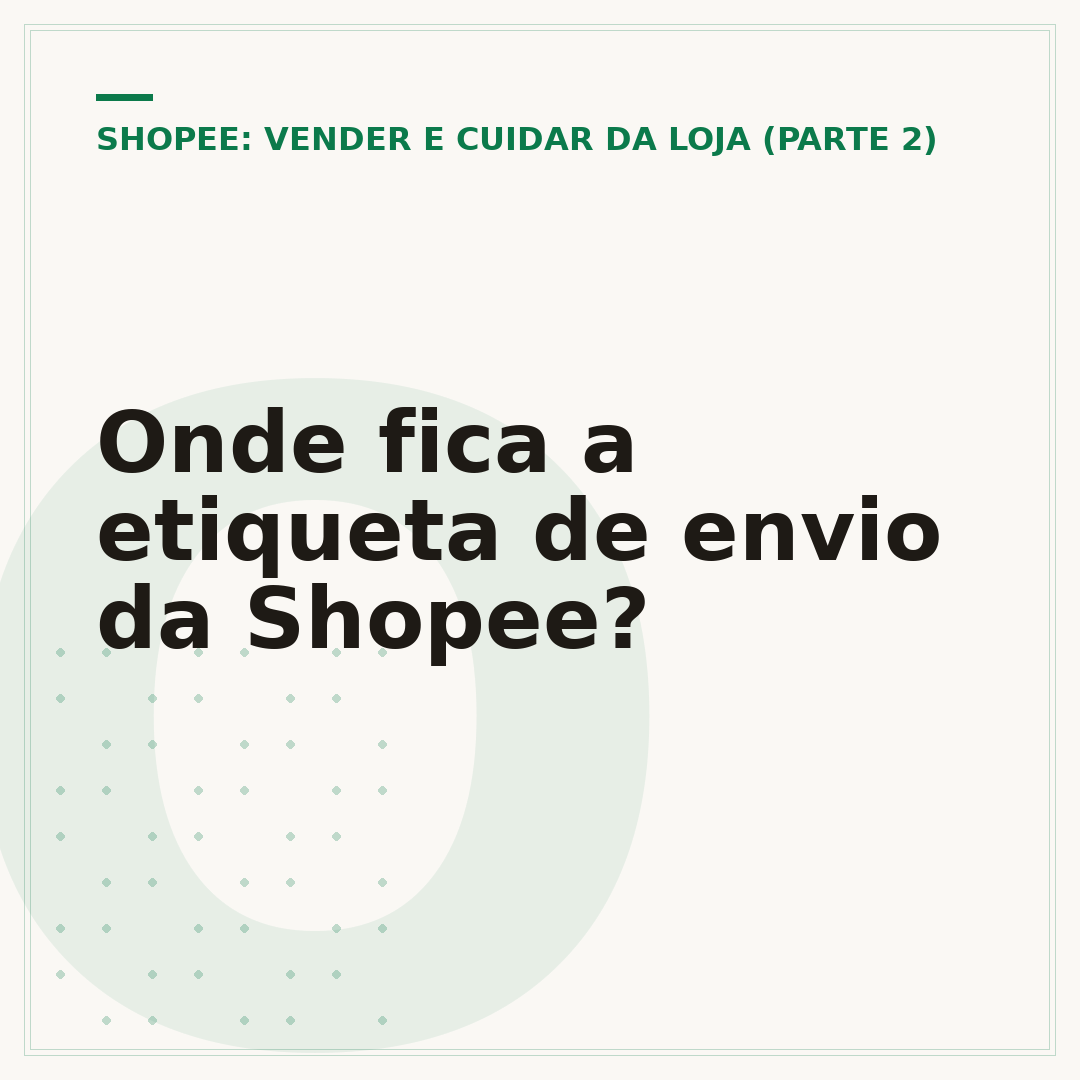 Onde fica a etiqueta de envio da Shopee?