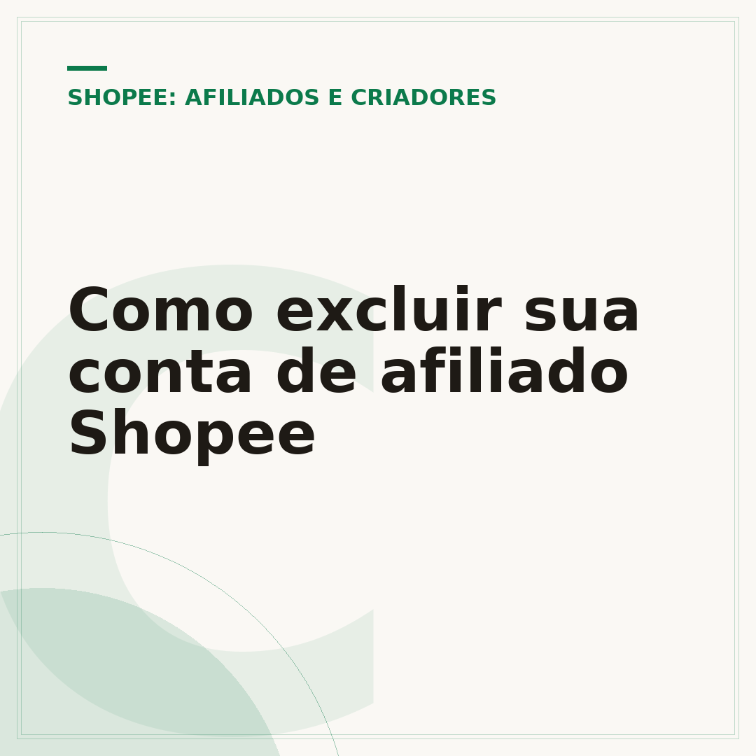 Como excluir sua conta de afiliado Shopee