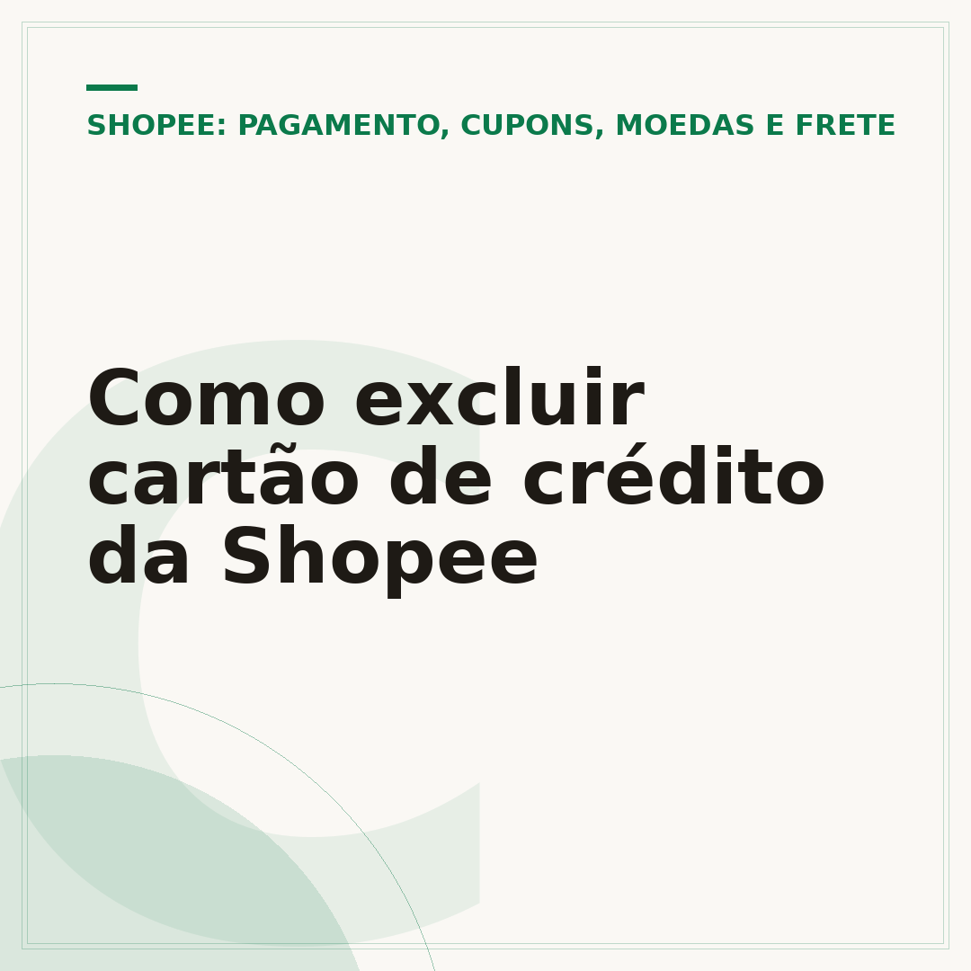 Como excluir cartão de crédito da Shopee