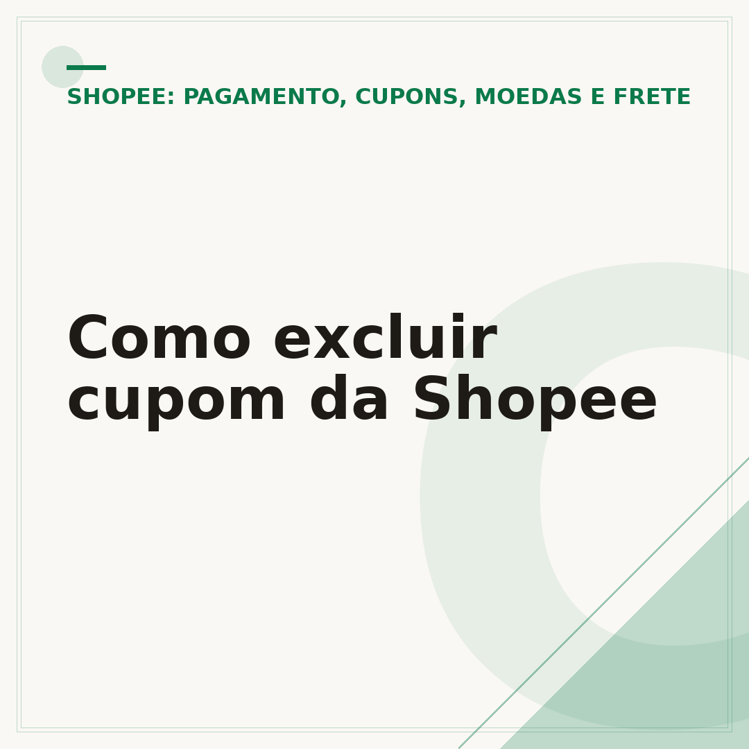 Como excluir cupom da Shopee