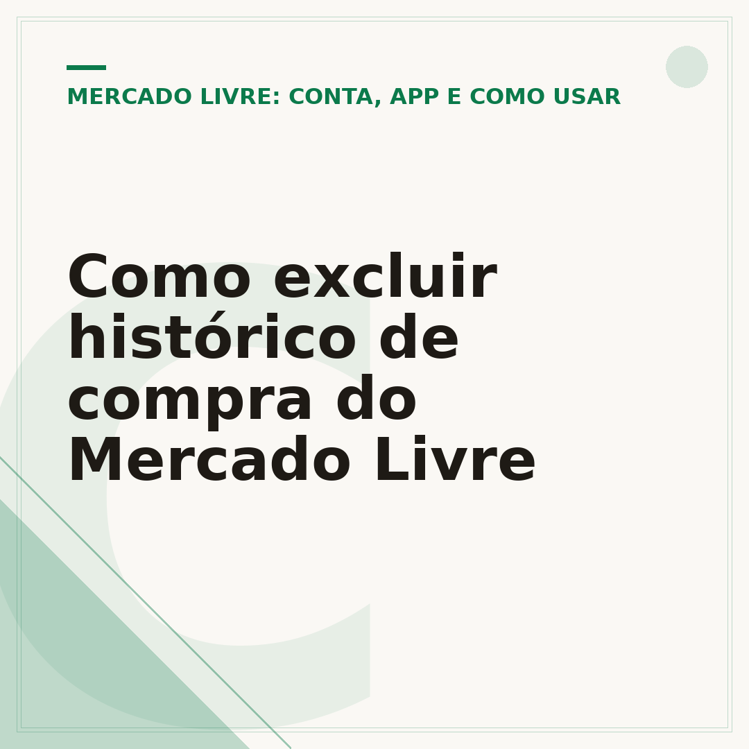 Como excluir histórico de compra do Mercado Livre