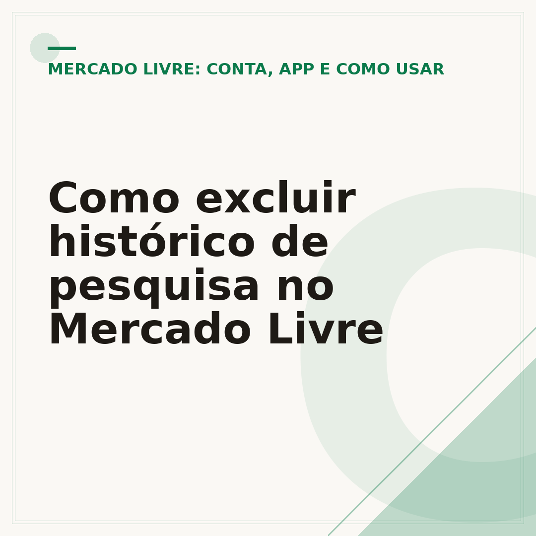 Como excluir histórico de pesquisa no Mercado Livre
