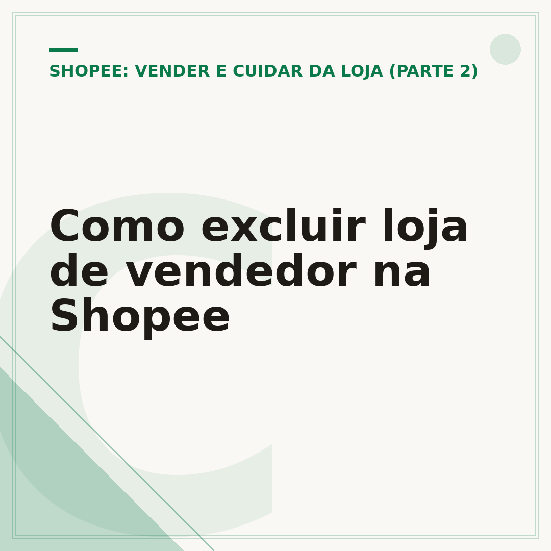 Como excluir loja de vendedor na Shopee