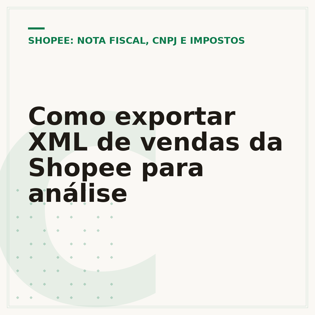 Como exportar XML de vendas da Shopee para análise