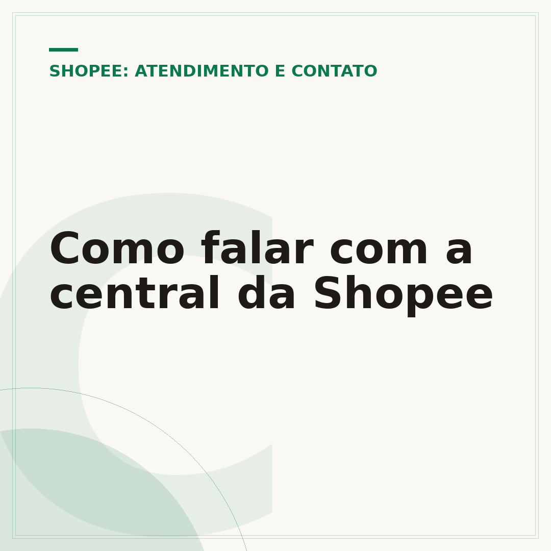 Como falar com a central da Shopee