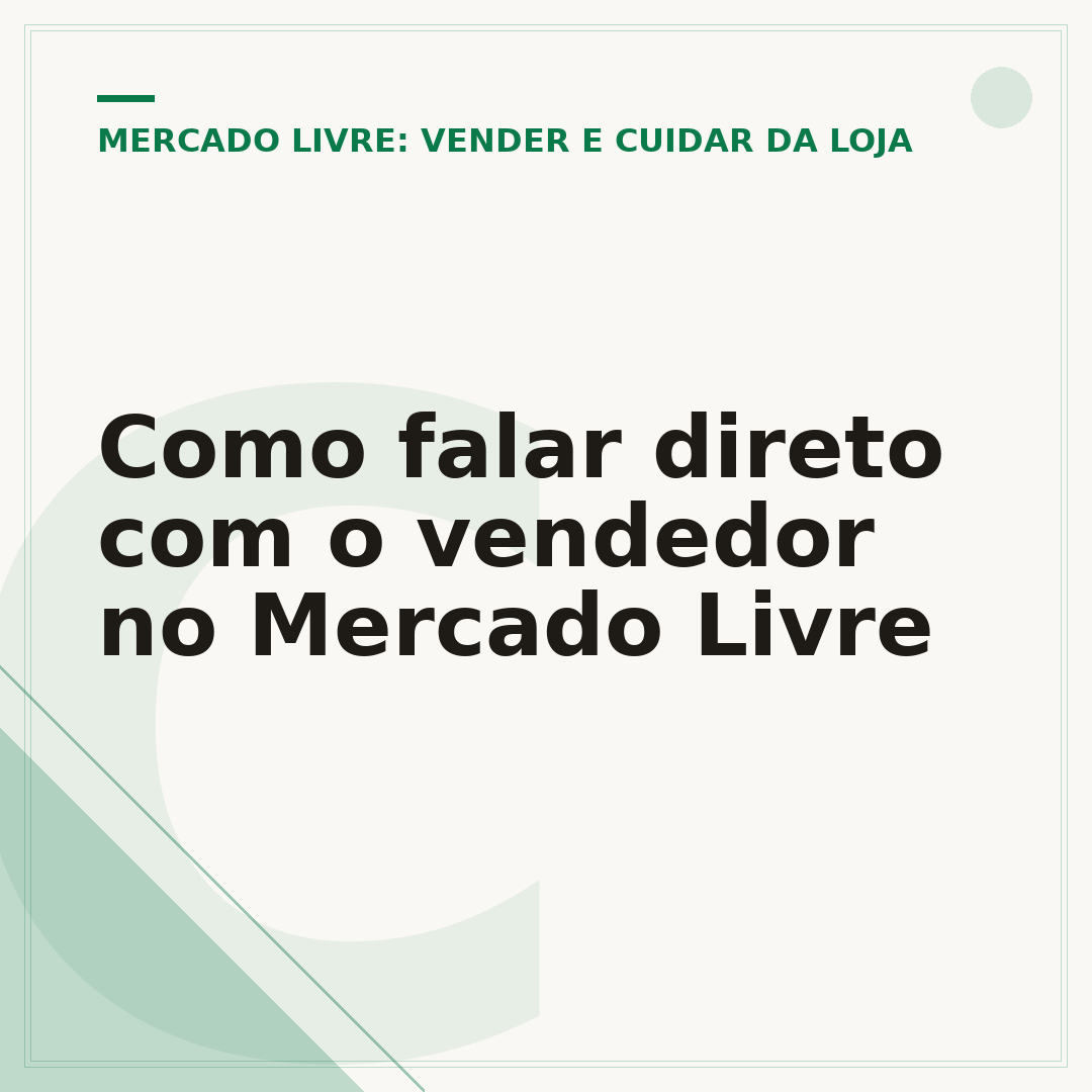 Como falar direto com o vendedor no Mercado Livre