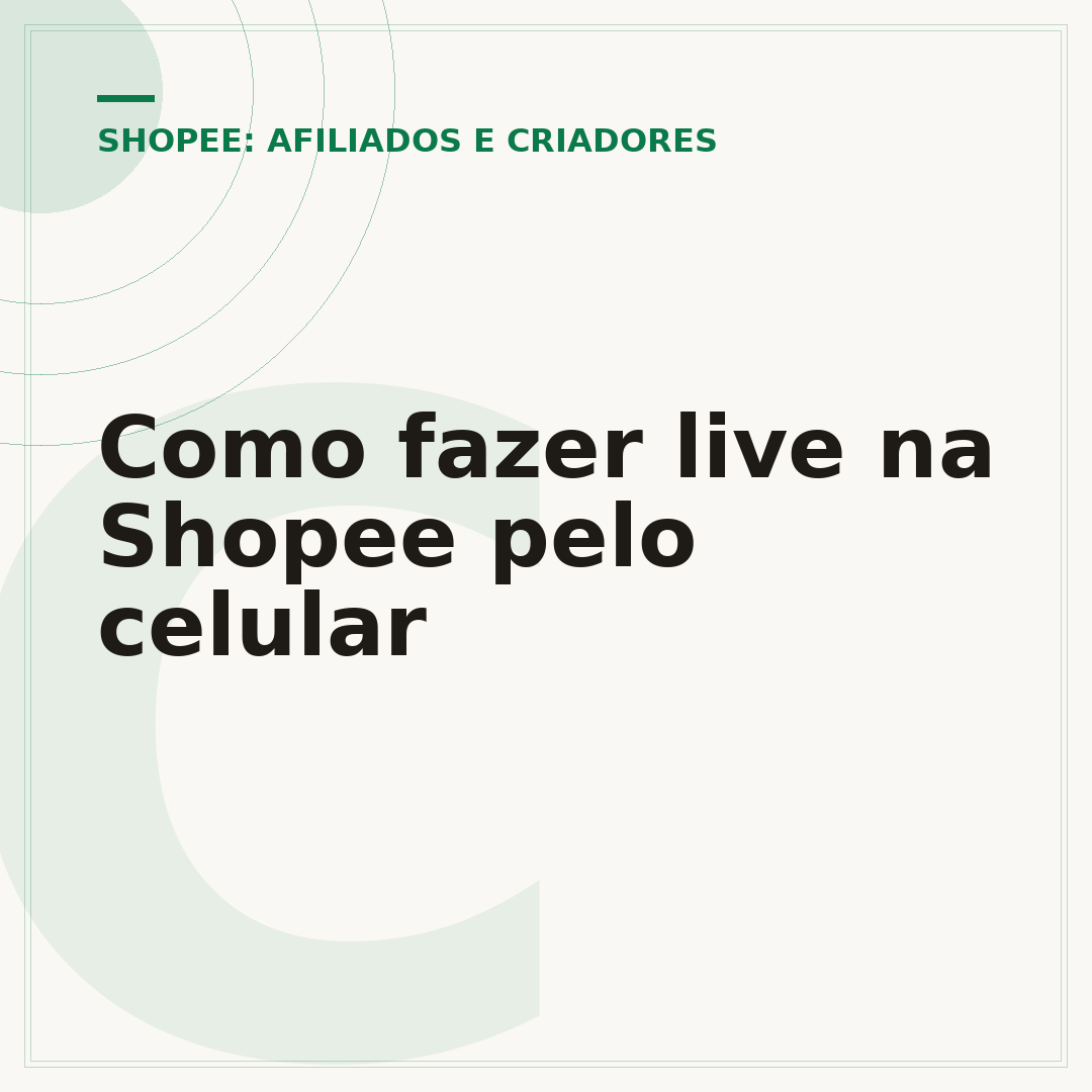 Como fazer live na Shopee pelo celular