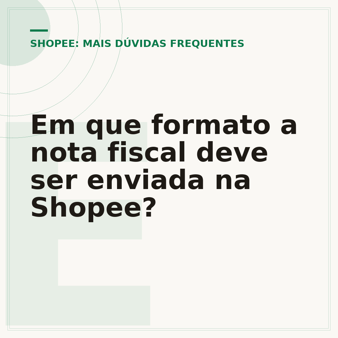 Em que formato a nota fiscal deve ser enviada na Shopee?