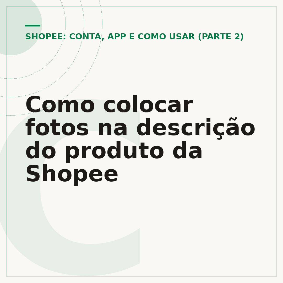 Como colocar fotos na descrição do produto da Shopee