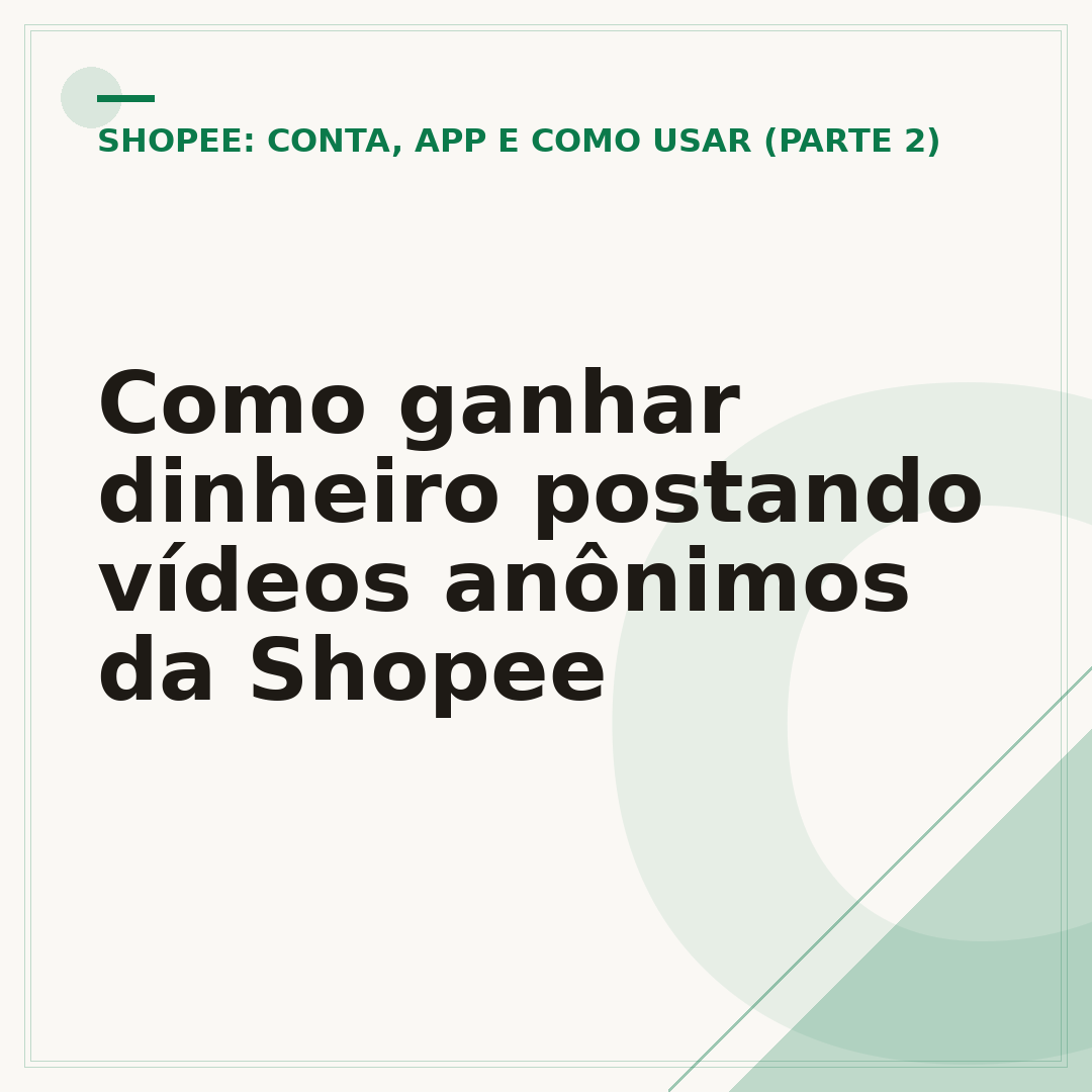 Como ganhar dinheiro postando vídeos anônimos da Shopee