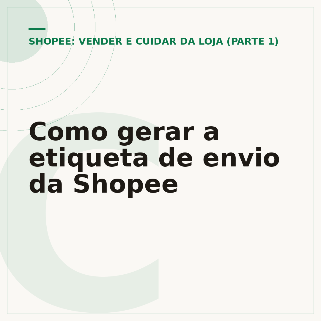 Como gerar a etiqueta de envio da Shopee